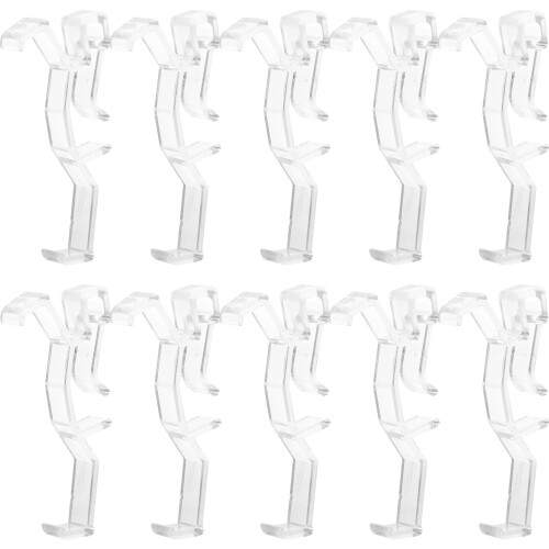 100Pcs Transparent Blind Clips Plastic Valance Clamp Set