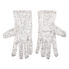 5Paren Set Ademend Wit Pailletten Handschoenen En Party Look