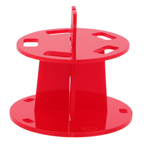 4St Multifunctionele Make-Upkwast Droogrek Rood Plastic, 5-