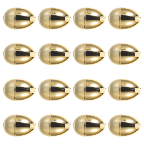 16Pièces Œufs Dorés Remplissables Décorations Jeu