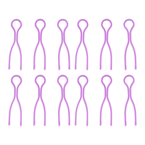 60Pcs Sewing Bobbin Clip Plastic Fixed Clamp Thread Holder Purple
