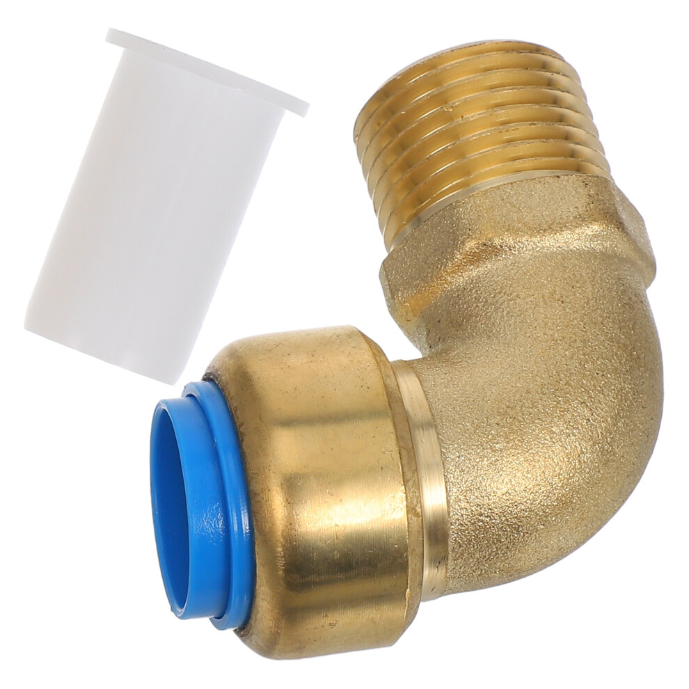 2Pcs Golden Copper Elbow Connector Durable Plumbing Fittings 3664069262808