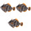 3Pcs Light Brown Simulation Fish Model Plastic Animal Figure for Decor 5