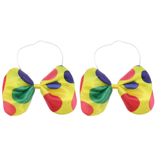 2Pièces Grand Nœud Clown Satin Décoration 1