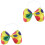 2Pièces Grand Nœud Clown Satin Décoration 3