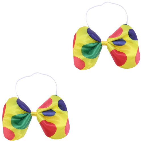 2Pièces Grand Nœud Clown Satin Décoration 2
