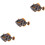 3Pcs Light Brown Simulation Fish Model Plastic Animal Figure for Decor 7