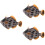 3Pcs Light Brown Simulation Fish Model Plastic Animal Figure for Decor 8