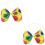 2Pièces Grand Nœud Clown Satin Décoration 6