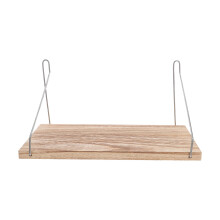 3Pcs Wall Mounted Floating Bookshelf - Khaki Wood Shelf for Home Decor