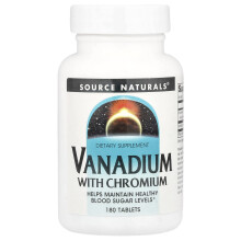 Source Naturals, Vanadium Med Krom, 180 Tabletter