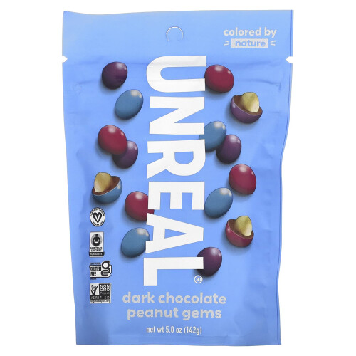 Unreal, Dunkle Schokolade Peanut Gems, 5 oz (142 g)