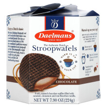 Daelmans, Stroopwafels, Chocolade, 8 Wafels, 7,9 oz (224 g)