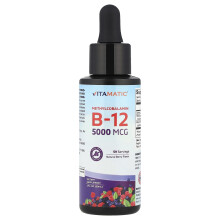Vitamatic, Methylcobalamina B12, Fructe Naturale, 5.000 mcg, 2 fl oz (59 ml)