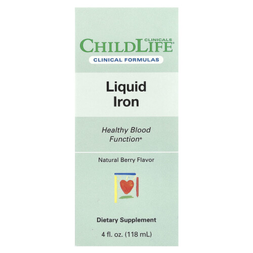 ChildLife Clinicals, Λιωμένο Σίδηρο, Φυσική Φράουλα, 4 fl oz (118 ml)