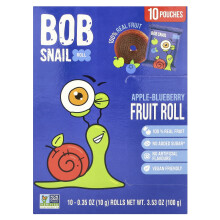 Bob Snail, Hedelmärolli, Omena-Blueberry, 10 Pussia, 0.35 oz (10 g) Kappale
