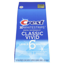 Crest, Strips Whitestrips 3D, Kit de Albeire Dental, Clasic Vivid, 20 Strips