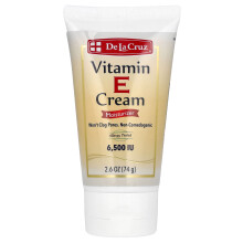 De La Cruz, Vitamin E Creme, Fugtigholdende, 2,6 oz (74 g)