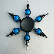 (Blue)Naruto Shuriken Fingertip Spinner Antistress Toys Fidget Children Kids Adult