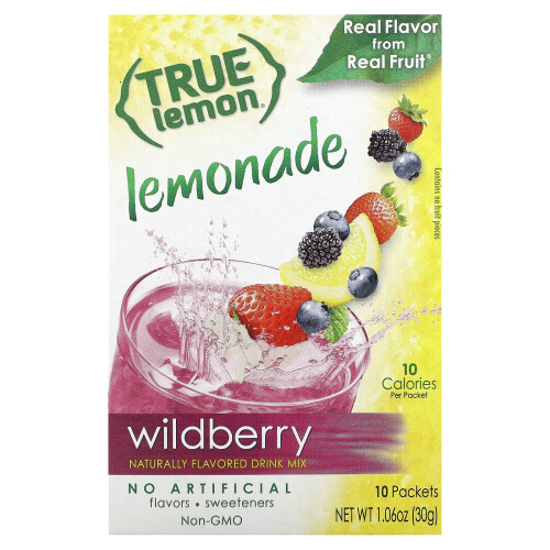 True Citrus, True Lemon, Λεμονάδα, Wildberry, 10 Πακέτα, 0.11 oz (3 g) Κάθε