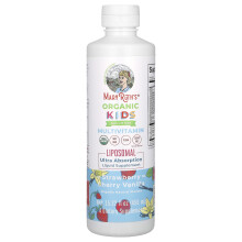MaryRuth's, Ekologiskt Barn Multivitamin Liposomal, Åldrar 4-13 År, Strawberry Cherry Vanilla, 15,22 fl oz (450 ml)