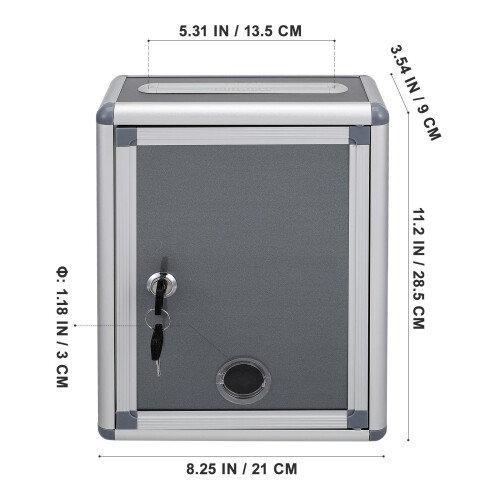 8Pièces Aux Lettres Aluminium Alliage Avec Serrure Murale 1