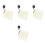 4Pièces Serviettes De Golf Blanches Réutilisables Avec Boucle Portable 3