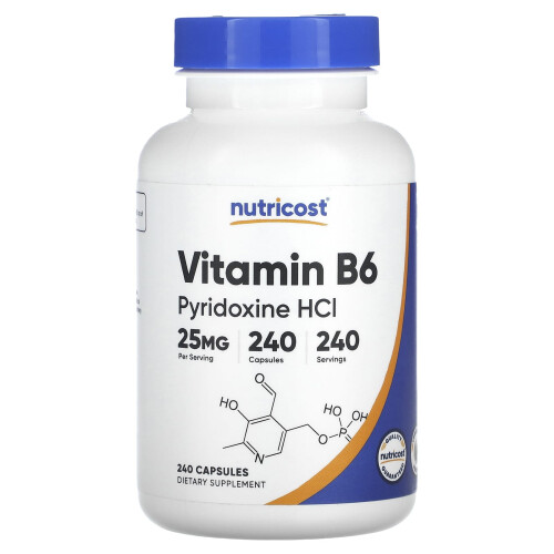 Vitamin B6, 25 mg, 240 Capsule