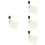 4Pièces Serviettes De Golf Blanches Réutilisables Avec Boucle Portable 6