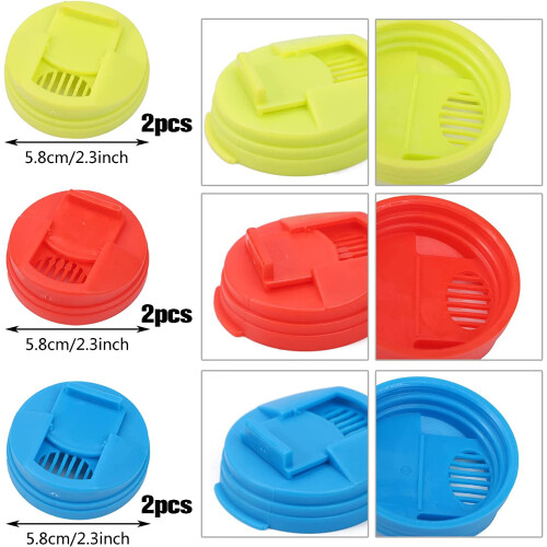 DISEN6-Pack Αδιάβροχα Καπάκια για Κουτάκια Αναψυκτικών, Πιεστικά Καπάκια για 1