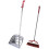 2Sets Home Cleaning Push Broom and Dustpan Set Durable Multi Color 2