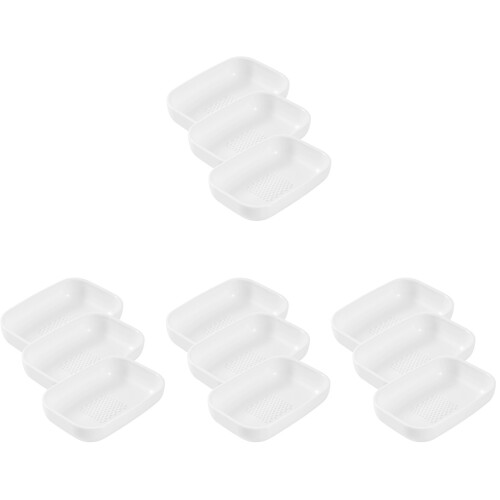 12Pcs Plastic Garlic and Ginger Compact White Kitchen Gadget 1