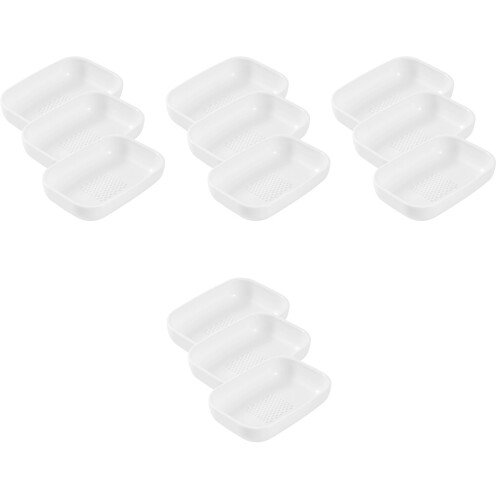 12Pcs Plastic Garlic and Ginger Compact White Kitchen Gadget 2