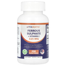 Vitamatic, Sulfat de Fier + Vitamina C, 250 Tablete Acoperite