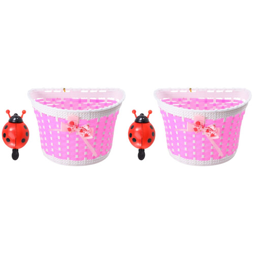 2Pièces Panier Enfant Rose Main Nœud 1