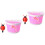 2Pièces Panier Enfant Rose Main Nœud 4