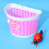 2Pièces Panier Enfant Rose Main Nœud 11