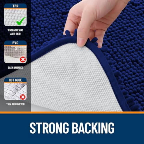 Ensemble de tapis de bain en chenille 61 x 41 cm + 61 x 51 cm 2