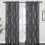 Blackout Curtains 2 Pack, Microfiber, 52x84 in, Silver Wave 2