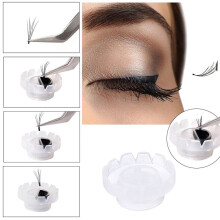 Eyelash 100pcs Individual Glue Holder Extension Adhesive Stand Ring Blossom Cup