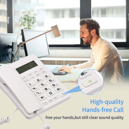 LCD-fasttelefon for eldre og kontorer, 1 enhet 2