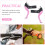 2Paires Poignées Enfant Rose Aluminium 6