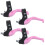2Paires Poignées Enfant Rose Aluminium 10