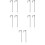 10Pièces Mini Lampadaire Noir Durable Pour Décor DIY Jardin 8