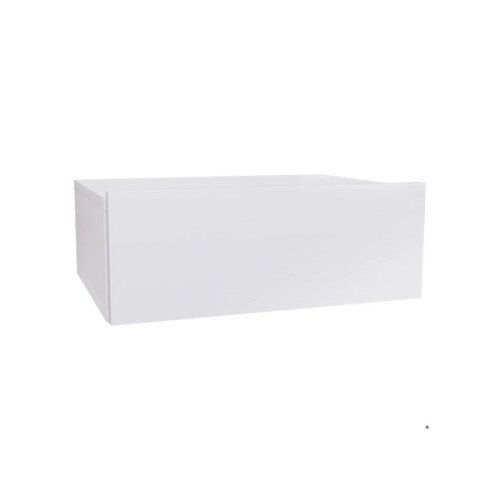 Floating Bedside Table, Wall-Mounted Nightstand with Storage Drawer, Small Side End Table for Bedroom, White
