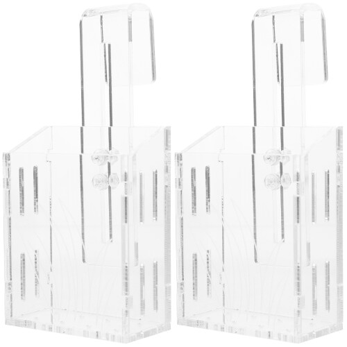 2Pièces Pot À Plantes Suspendu Transparent Pour Aquarium 1
