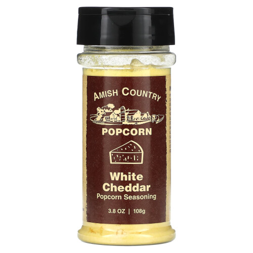 Amish Country Popcorn, Salsa per Popcorn, Cheddar Bianco, 3.8 oz (108 g)