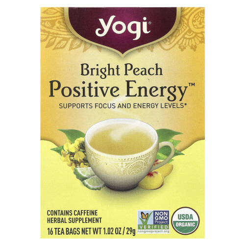 Yogi Tea, Positive Energy, Hellblauer Pfirsich, 16 Teebeutel, 1,02 oz (29 g)