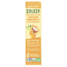 Solely, Fruit Jerky, Biologische Ananas met Kokos, 0,8 oz (23 g)