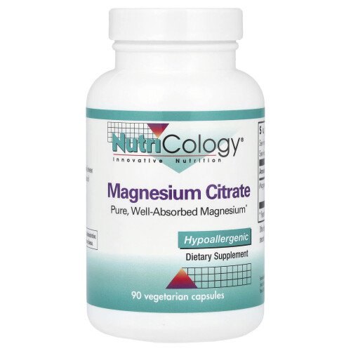 Nutricology, Magnesium Citraat, 90 Vegetarische Capsules